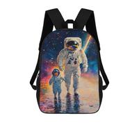 sinyumoney Astronauts in Space Painting Mochila Escolar De 17 Pulgadas Para Adolescentes, Con Estampado 3D, Ajustable Y Con Bolsillos, Ideal Para Niños, Niñas Y Estudiantes.