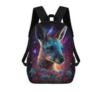 sinyumoney Astronomical Kangaroo in Space Mochilas Escolares De Moda Para Papelería, Impermeables, Informales, Para Hombres, Mujeres Y Adolescentes 17inch