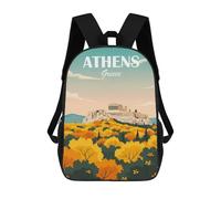 sinyumoney Athens Greece Mochila Escolar Infantil Impresa En 3D Para Niños, Mochilas De Viaje, Bolsas Para Libros, Mochila Escolar Infantil 17inch