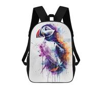 sinyumoney Atlantic Puffin Watercolor Mochila Infantil Escolar Para Niños Con Estampado 3D De Dibujos Animados, Mochila Escolar Para Estudiantes, Mochila Para Portátil Para Niños Y Niñas 17inch