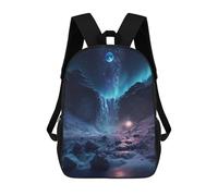 sinyumoney Aurora Borealis Over Frozen Waterfall Mochilas Infantiles Mochila Escolar Mochila Impresa En 3D Para Niños Mochilas De Viaje Bolsas Para Libros Mochila Escolar Para Niños 17inch