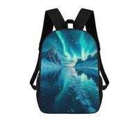 sinyumoney Aurora Borealis Over Mountains Mochila Infantil Con Impresión 3D, Mochila Escolar Para Niños, Mochila Informal Divertida Para Niños Y Adolescentes 17inch