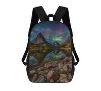 sinyumoney Aurora Borealis Reflections-15 Mochilas Infantiles Mochila Escolar Impresa En 3D Para Niños Mochilas De Viaje Bolsas Para Libros Para Niños 17inch Mochila Escolar