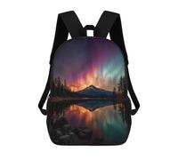 sinyumoney Aurora Borealis Reflections-2 Mochila Escolar Grande Para Niños Para El Campus, Actividades Al Aire Libre, Viajes Y Deportes 17inch