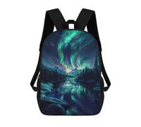 sinyumoney Aurora Borealis Reflections Mochilas Infantiles Mochila Escolar Impresa En 3D Para Niños Mochilas De Viaje Bolsas Para Libros Para Niños 17inch Mochila Escolar