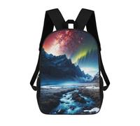 sinyumoney Aurora Over The Stream Mochilas Impresas En 3D 17inch Mochila Escolar Infantil Para Exteriores, Mochila Informal De Día, Bolsas De Viaje Informales Para Estudiantes De Secundaria