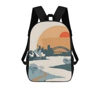 sinyumoney Australia Sydney City Mochilas Para Niños Mochila Escolar Mochila Escolar Impresa En 3D Para Niños Estudiantes De Primaria Y Secundaria 17inch