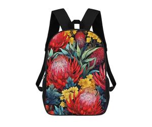 sinyumoney Australian Native Flowers Mochila Escolar Impresa En 3D Mochilas Informales Para Niños Mochila Escolar Impresa En 3D Para Niños De Primaria Y Secundaria 17inch