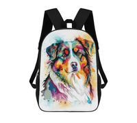 sinyumoney Australian Shepherd Art Mochilas De 17 Pulgadas Para Niños, Mochilas Escolares Impresas En 3D Para Estudiantes De Primaria Y Secundaria, Para Niños Y Niñas.