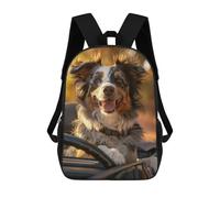 sinyumoney Australian Shepherd Car Mochila Escolar Para Niñas Y Niños, Mochilas De Gran Capacidad, Mochilas Ligeras Para Niños Y Estudiantes 17inch