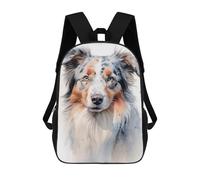 sinyumoney Australian Shepherd Dog Mochila Escolar Infantil Impresa En 3D Para Niños, Mochilas De Viaje De Alta Capacidad, Bolsas Para Libros, Mochila Escolar Infantil 17inch