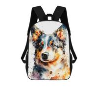 sinyumoney Australian Shepherd Mochila Escolar Impresa En 3D Para Niños Mochilas De Viaje De Alta Capacidad Bolsas Para Libros Mochila Escolar Para Niños Mochila 17inch