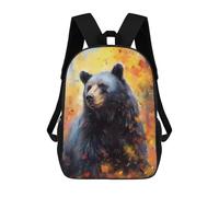 sinyumoney Autumn Bear Portrait-1 Mochila Escolar De 17 Pulgadas Impresa En 3D Mochilas Infantiles Mochila Genial Impresa En 3D Para Niños De Primaria Y Secundaria