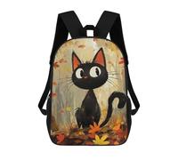 sinyumoney Autumn Cat Art Mochila Infantil, Mochila Escolar De Gran Capacidad Para Estudiantes, Mochila Para Libros, Mochila Para Niños, Niñas, Adultos Y Adolescentes 17inch