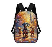 sinyumoney Autumn Dachshund Trio Mochila Escolar Infantil De 17 Pulgadas Con Estampado 3D De Películas De Anime Para Niños, Mochila De Viaje, Mochila Escolar Infantil