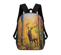 sinyumoney Autumn Forest Deer Painting Mochila Escolar Infantil De 17 Pulgadas Con Estampado 3D, Mochila Moderna Para Niños, Mochilas De Viaje, Bolsas Para Libros, Mochila Escolar Infantil