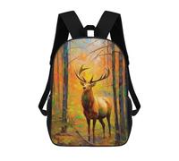 sinyumoney Autumn Forest Elk Painting Mochilas Infantiles Impresas En 3D Para Niños. Mochilas De Viaje De Moda Para Niños. Mochila Escolar Para Estudiantes De Primaria Y Secundaria.