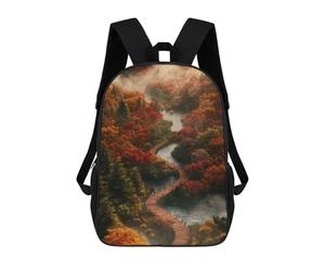 sinyumoney Autumn Forest Path Mochilas Escolares Para Niños Y Niñas, Mochilas Deportivas Informales Para Primaria, Mochilas De Gran Capacidad Para Libros 17inch