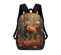 sinyumoney Autumn Fox in Forest 17inch Mochila Escolar Impresa En 3D Para Niños, Mochila Escolar Informal De Moda, Mochilas De Viaje Para Niños Y Estudiantes.