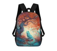sinyumoney Autumn Fox in Forest-3 Mochila Escolar Impresa En 3D 17inch Mochilas De Moda Para Niños, Mochilas Escolares Para Niños De Primaria Y Secundaria