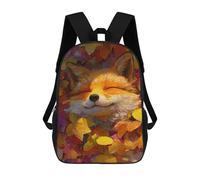sinyumoney Autumn Fox Portrait-1 Mochilas Escolares, De Viaje Y Universitarias Para Hombres, Mujeres Y Adolescentes 17inch
