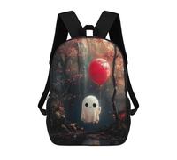 sinyumoney Autumn Ghost with Balloon Mochilas Escolares Impresas En 3D, Mochila Escolar Informal Para Niños, Mochila Escolar De Moda Para Estudiantes De Secundaria 17inch