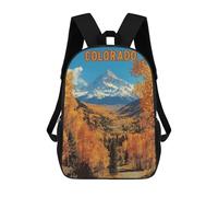 sinyumoney Autumn in Colorado Vintage Mountain Travel Poster Mochila Escolar Mochila De Día Mochila De Negocios Mochila Impermeable Para Libros Para Niños/Niñas/Adolescentes 17inch