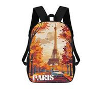sinyumoney Autumn in Paris Mochila Infantil Para Niñas, Mochila Escolar 3D, Mochila Para Niños Pequeños, Mochila Informal De Día, Mochila Escolar De Moda 17inch