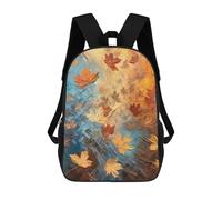 sinyumoney Autumn Leaves Abstract Painting Mochilas Infantiles Mochila Escolar Impresa En 3D Para Niños Mochilas De Viaje Bolsas Para Libros Para Niños 17inch Mochila Escolar