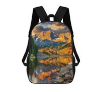 sinyumoney Autumn Mountain Reflection Lake Mochila Escolar Infantil Impresa En 3D Para Niños, Mochila De Viaje De Alta Capacidad, Mochilas Para Libros De 17 Pulgadas Para Niños