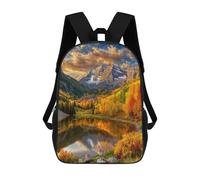 sinyumoney Autumn Mountain Reflections-2 Mochilas Para Niños 17inch Mochila Escolar Mochila Escolar Impresa En 3D Para Niños De Primaria Y Secundaria