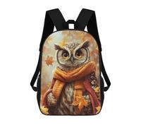 sinyumoney Autumn Owl with Leaves Mochilas Infantiles Mochila Escolar Impresa En 3D Para Niños Mochilas De Viaje Bolsas Para Libros Para Niños 17inch Mochila Escolar