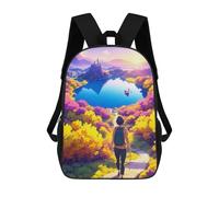 sinyumoney Autumn Path to Serenity Mochila Escolar Impresa En 3D Para Niños, Mochila Escolar, Mochilas De Viaje, Bolso Informal De Moda Para Niños Y Estudiantes 17inch