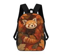 sinyumoney Autumn Red Panda Bliss Mochila Escolar Para Secundaria Y Preparatoria. Mochila Informal Para Adolescentes, Chicas, Chicos, Mujeres Y Hombres. 17inch