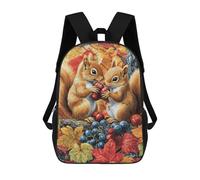 sinyumoney Autumn Squirrel Berries Painting Mochila Escolar Infantil Impresa En 3D 17inch Mochilas De Moda Para Niños De Primaria Y Secundaria