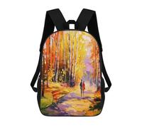 sinyumoney Autumn Walk Mochila Escolar Informal Para El Día A Día, Para La Escuela, El Trabajo Y Los Viajes Para Hombres Y Mujeres 17inch