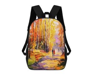 sinyumoney Autumn Walk Mochila Escolar Informal Para El Día A Día, Para La Escuela, El Trabajo Y Los Viajes Para Hombres Y Mujeres 17inch