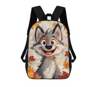 sinyumoney Autumn Wolf Art Mochilas Infantiles Impresas En 3D Para Niños, Mochilas Escolares De Moda, Mochilas De Viaje, Mochilas Escolares Para Niños De Primaria 17inch