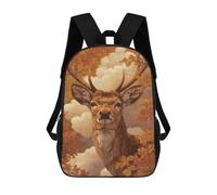 sinyumoney Autumnal Deer Portrait-1 Mochila Escolar Infantil Impresa En 3D Para Niños, Mochila De Viaje De Alta Capacidad, Mochilas Para Libros De 17 Pulgadas Para Niños