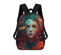 sinyumoney Autumnal Fantasy Portrait -1 Mochila, Mochila Infantil, Mochila Escolar Para Estudiantes, Mochila Para Libros, Mochila Escolar Impresa En 3D Para Niños Y Niñas 17inch