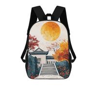 sinyumoney Autumnal Japanese Garden Mochila, Mochila Infantil, Mochila Escolar Para Estudiantes, Mochila Para Libros, Mochila Escolar Impresa En 3D Para Niños Y Niñas 17inch