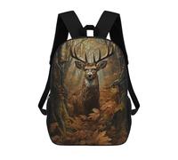 sinyumoney Autumnal Majesty in The Forest Mochila Escolar Para Niños, Mochila Escolar De Gran Capacidad Para Niños, Mochila Escolar 3D, Regalos Para Niños 17inch