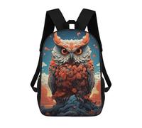 sinyumoney Autumnal Owl Majesty-1 Mochila Escolar Para Niños Mochila Escolar Impresa En 3D Mochila Escolar De Moda Para Niños De Primaria Y Secundaria 17inch