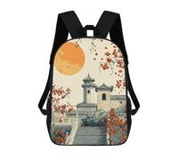 sinyumoney Autumnal Pagoda Mochila Infantil, Mochila Escolar Infantil, Mochilas Escolares Impresas En 3D Para Niños Y Estudiantes Adolescentes 17inch
