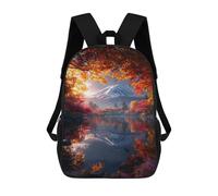 sinyumoney Autumnal Reflections of Mount Fuji Mochila Escolar Infantil De 17 Pulgadas, Mochila Escolar Impresa En 3D Para Niños De Primaria Y Secundaria