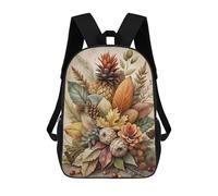 sinyumoney Autumnal Still Life with Pineapple Mochila Escolar Infantil Impresa En 3D Para Niños, Mochila De Viaje De Alta Capacidad, Bolsas Para Libros, Mochila Escolar Infantil 17inch