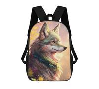 sinyumoney Autumnal Wolf Portrait Mochila Infantil Para Niñas Y Niños, Mochila De Día, Escuela Primaria, Perfecta Para La Vuelta Al Cole O Educación Física, Regalos Y Viajes 17inch
