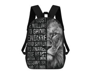 sinyumoney Awaken The Beast Within Mochila Escolar Grande Resistente Al Agua Para Portátil Para Niños/niñas/adolescentes 17inch