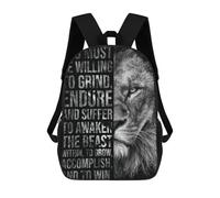 sinyumoney Awaken The Beast Within Mochila Infantil De 17 Pulgadas, Mochila Escolar Con Estampado 3D De Dibujos Animados Para Niños Y Adolescentes.