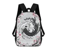 sinyumoney Axolotl Couple Yin Yang Mochila Escolar Infantil Impresa En 3D 17inch Mochilas Escolares Para Niños, Estilo Casual Y Moderno, Mochilas De Viaje De Alta Capacidad